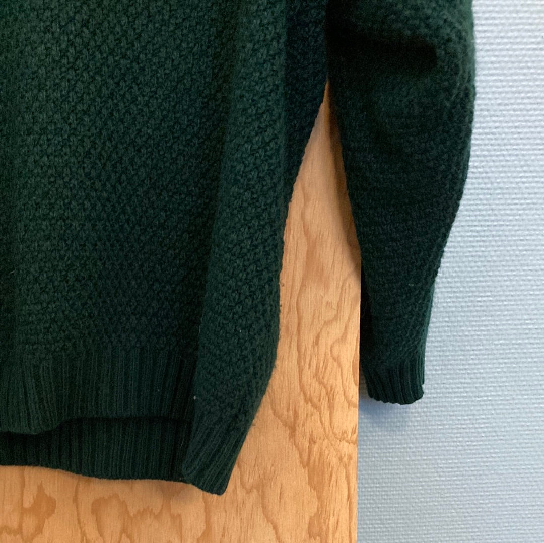 Pull col v coudé maille