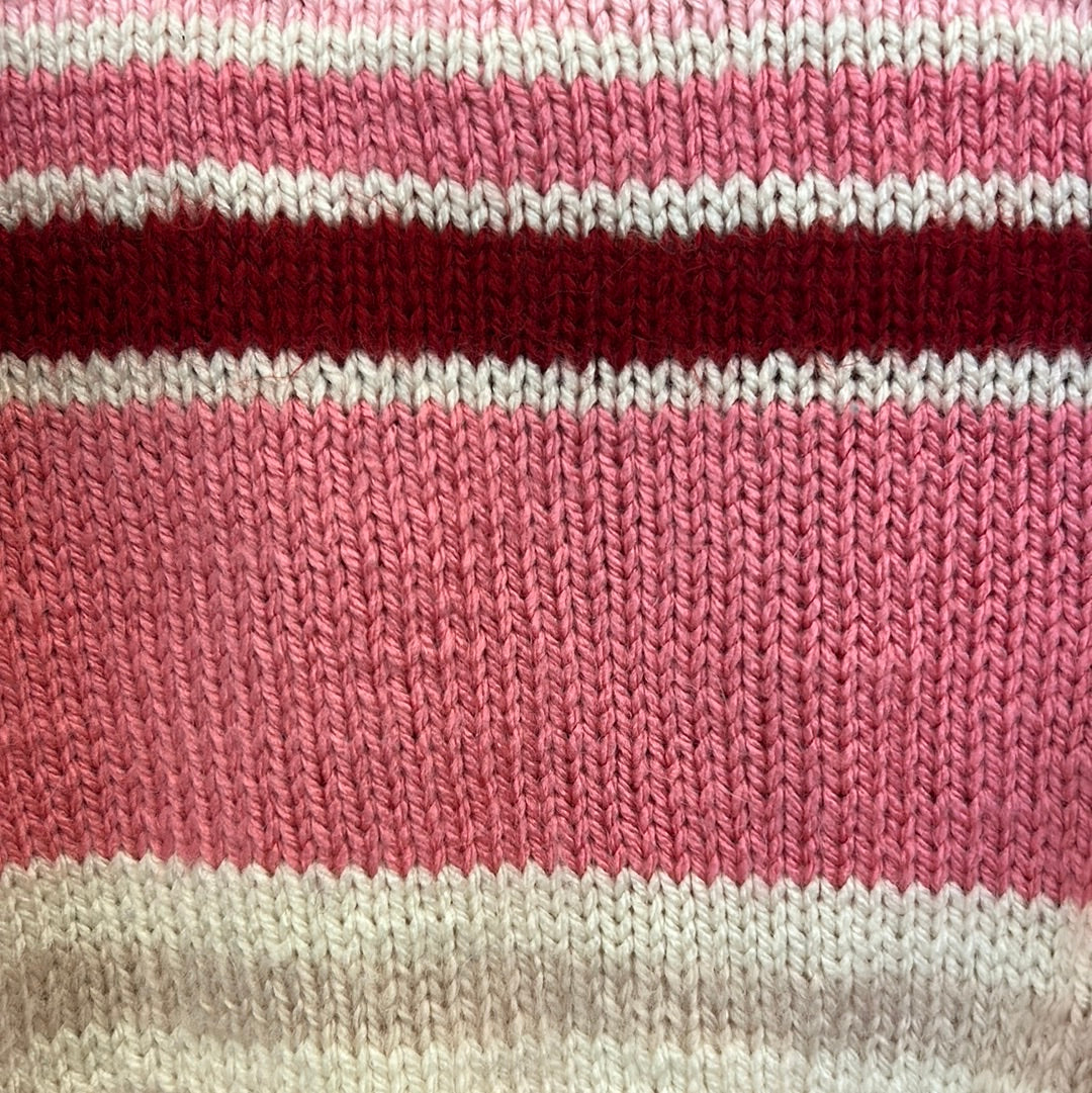 Pull rose rayures