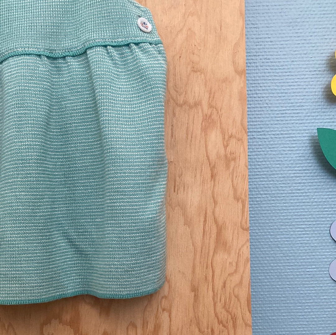 Robe maille verte