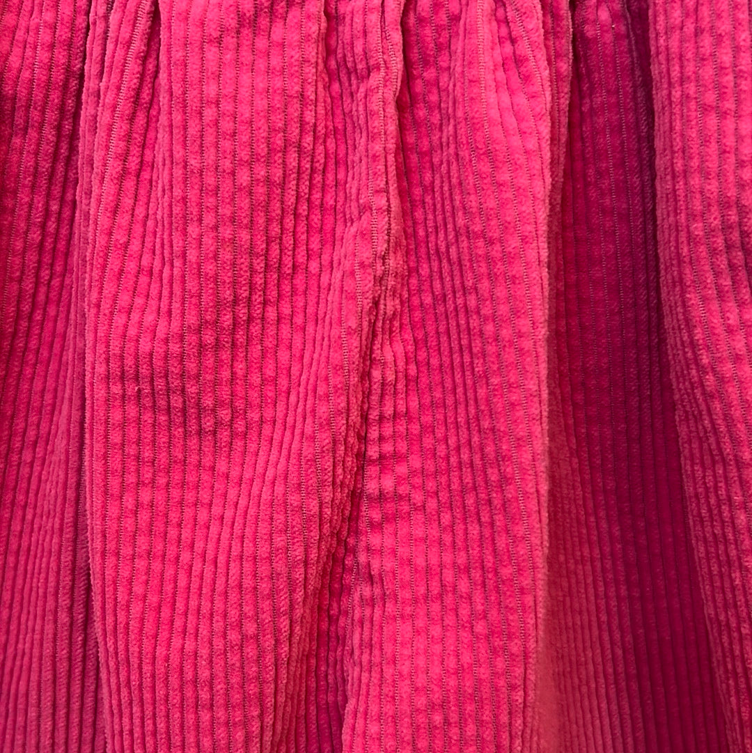 Salopette rose velours côtelé