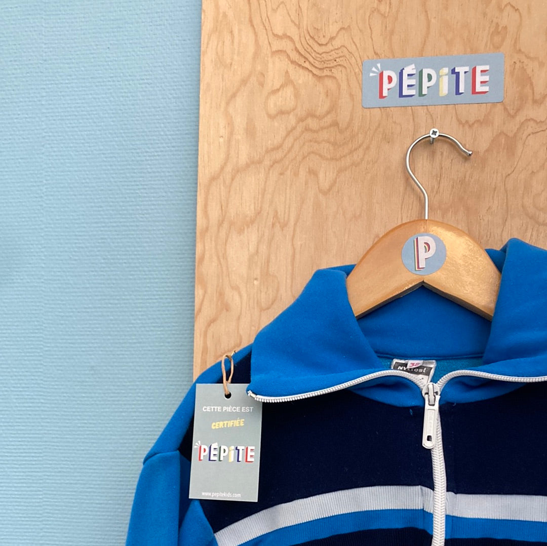Veste 70s bleue