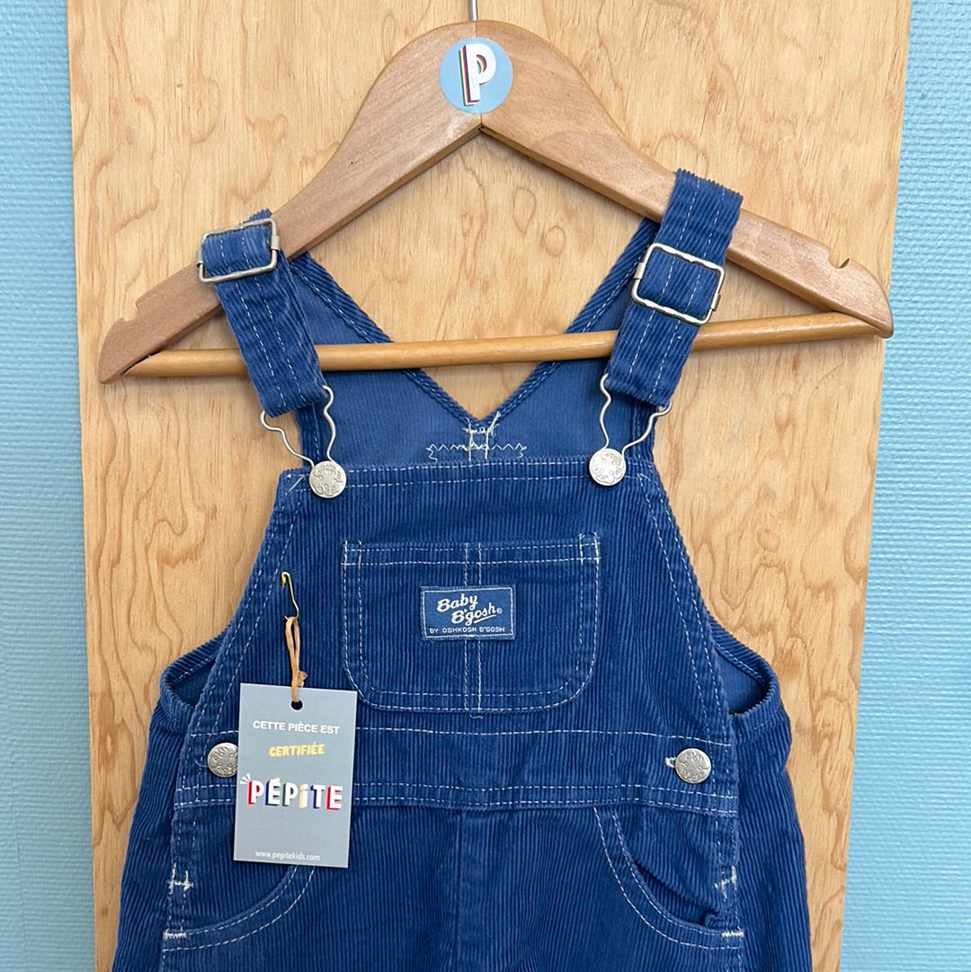 Salopette Oshkosh velours côtelé bleu