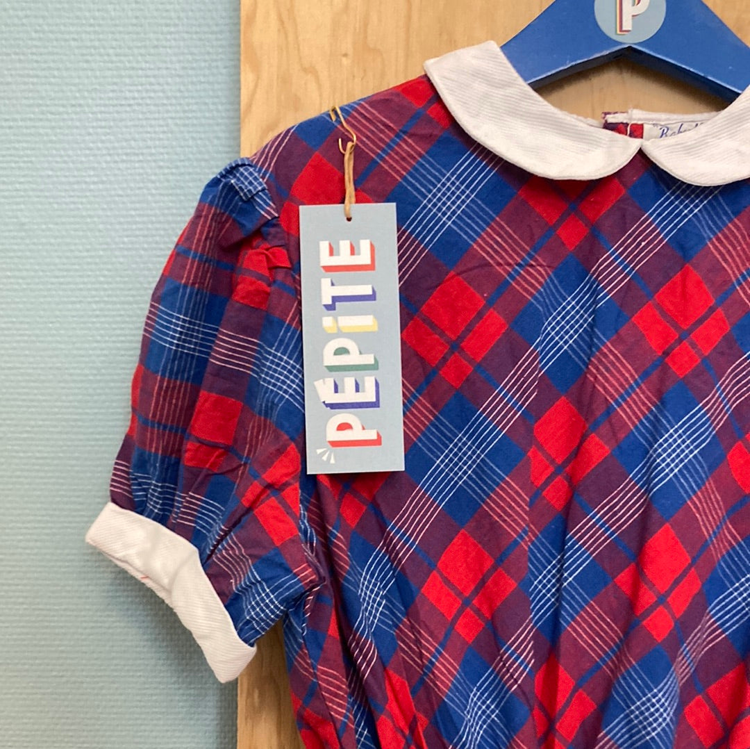 Robe tartan col Claudine
