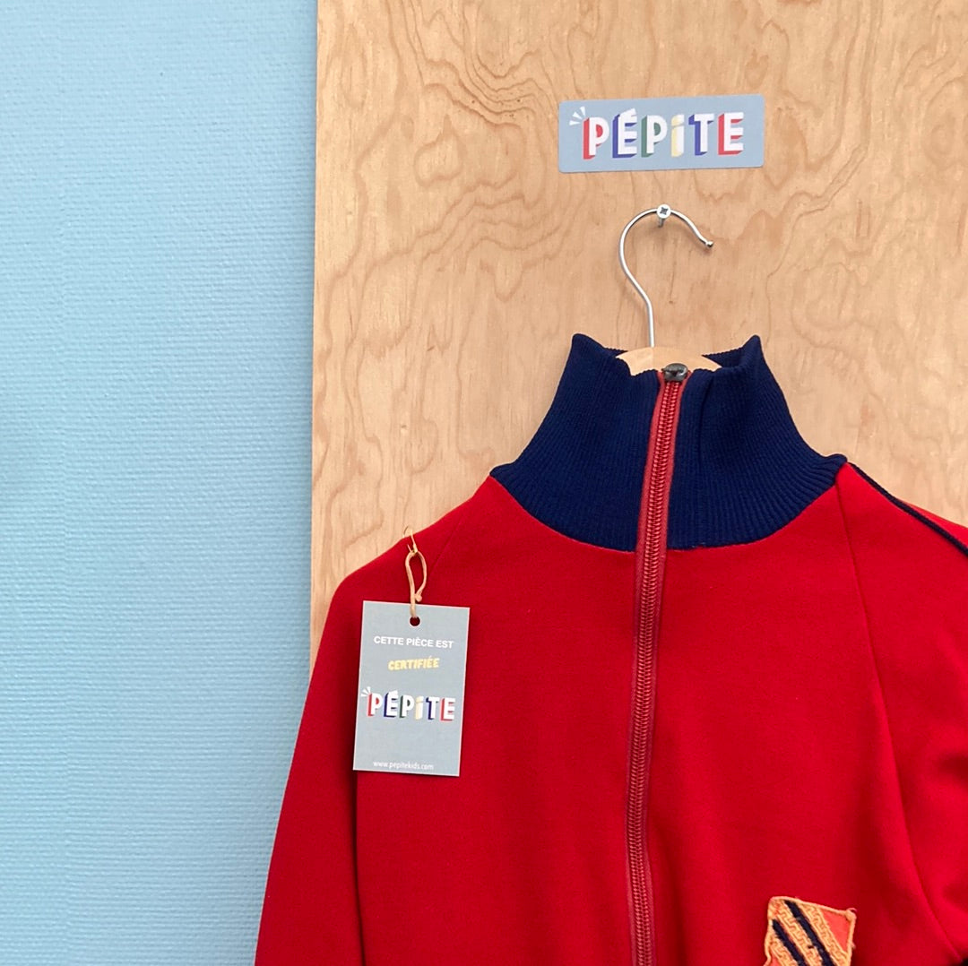 Veste survet 70s rouge