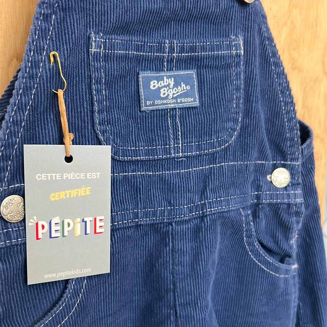 Salopette Oshkosh velours côtelé bleu
