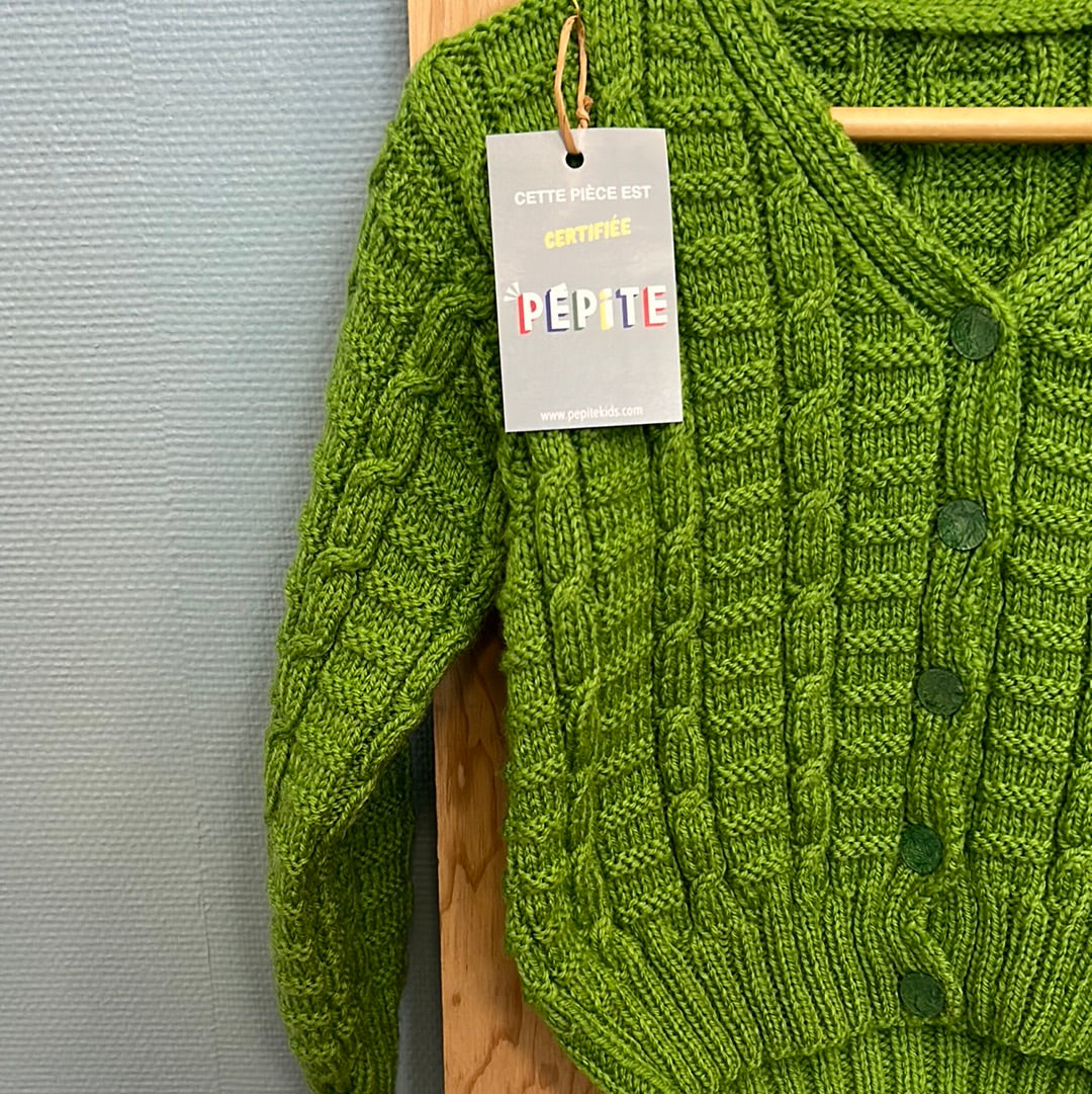 Gilet tricot vert