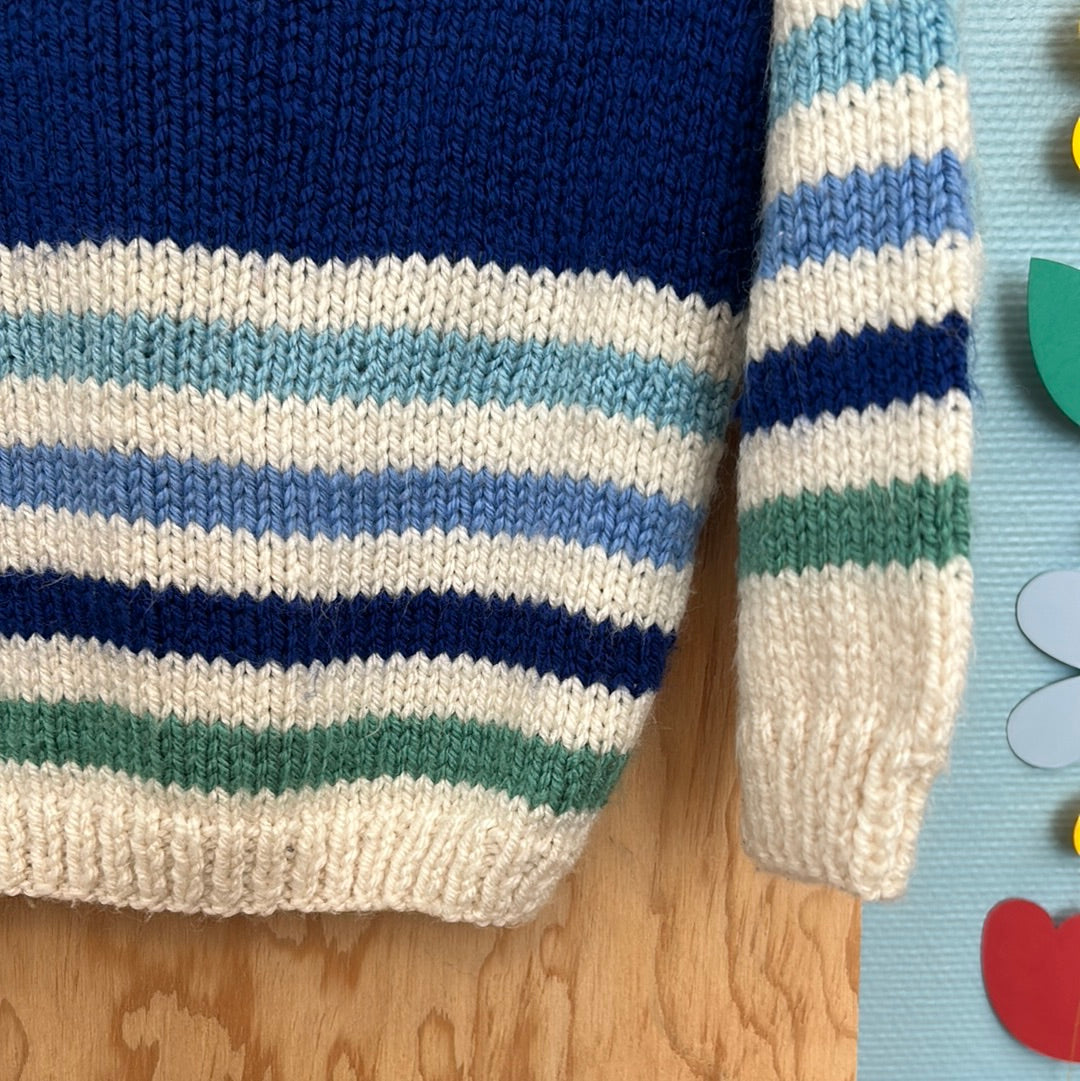 Pull tricot rayé