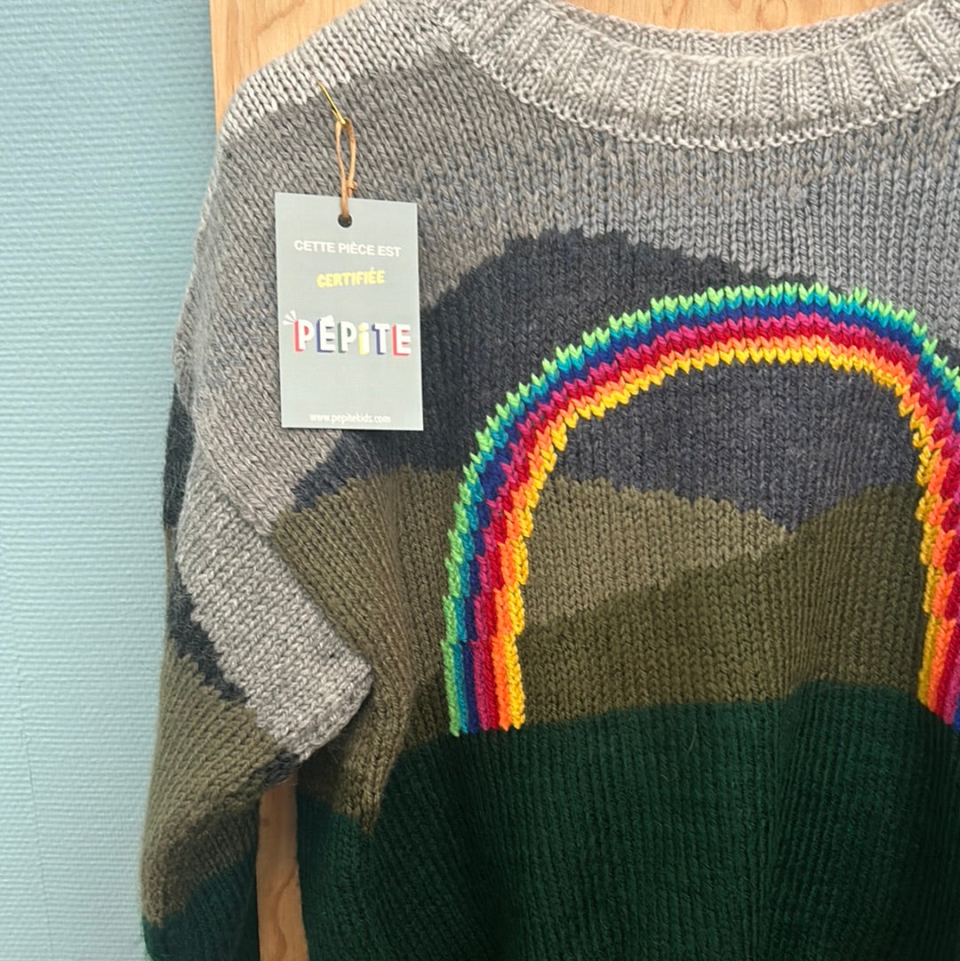 Pull paysage-arc en ciel