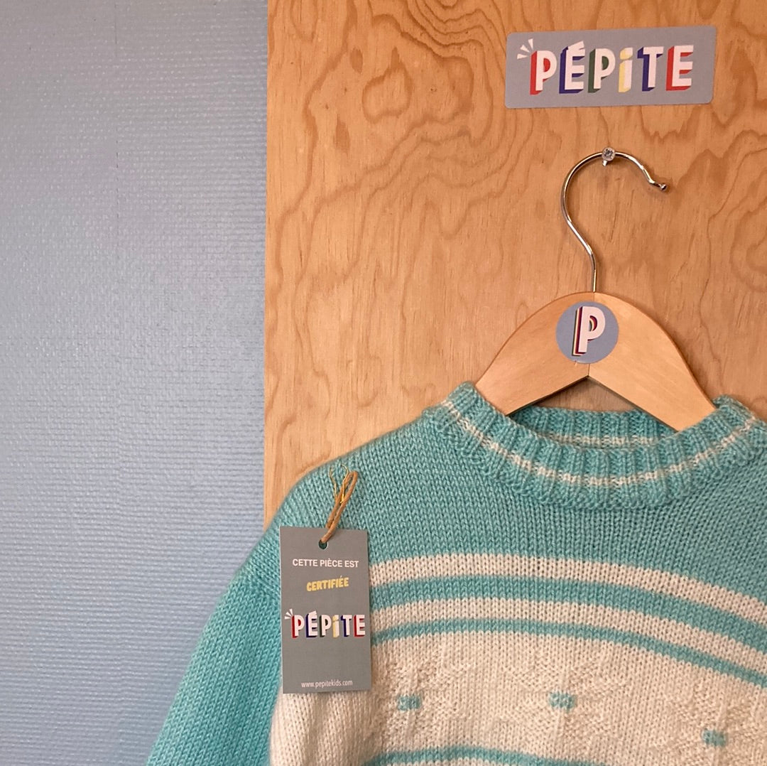 Pull bleu pastel