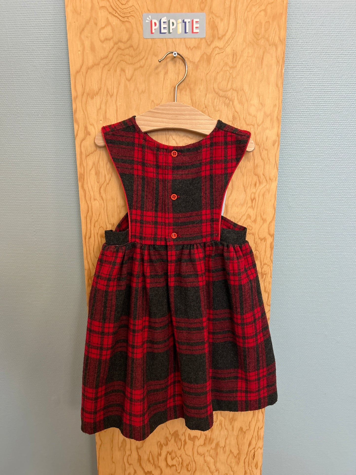 Robe laine tartan