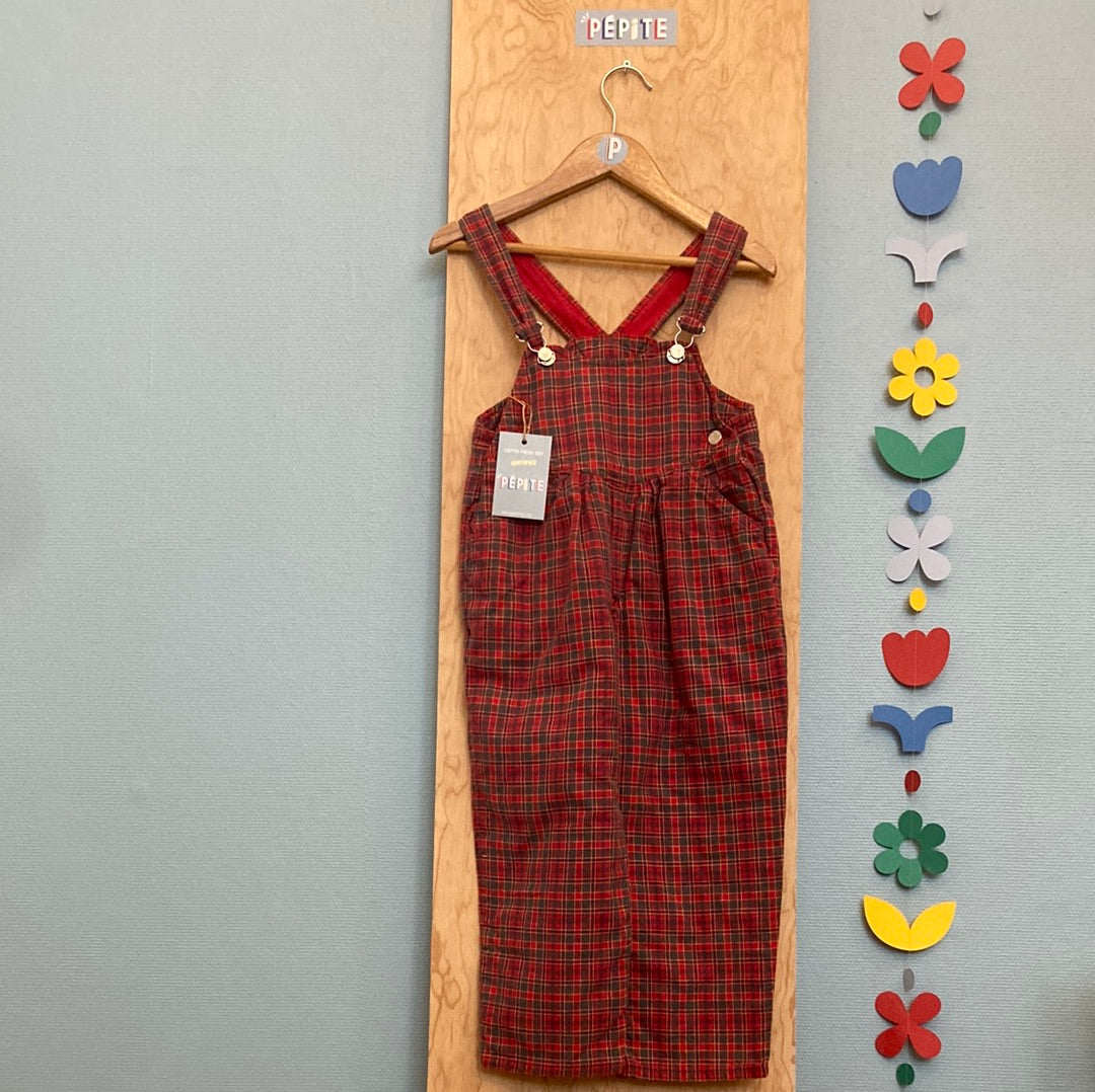 Salopette Tartan rouge