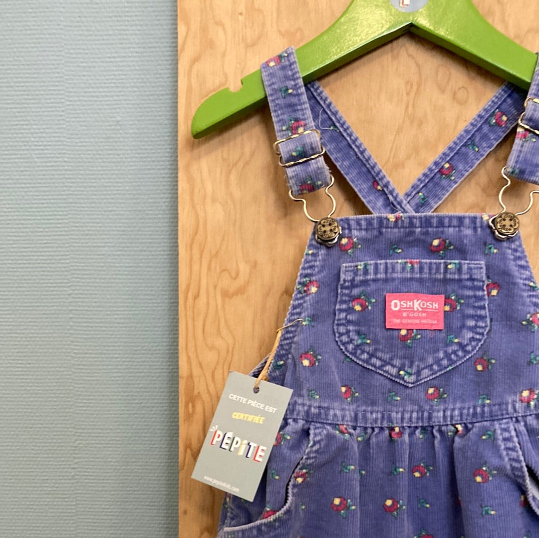 Robe OshKosh fleurie velours côtelé