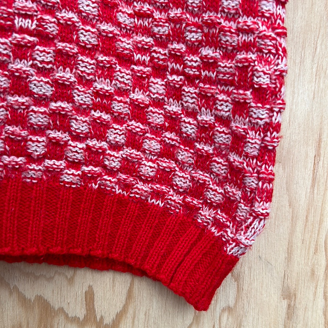 Pull chaussette rouge chiné