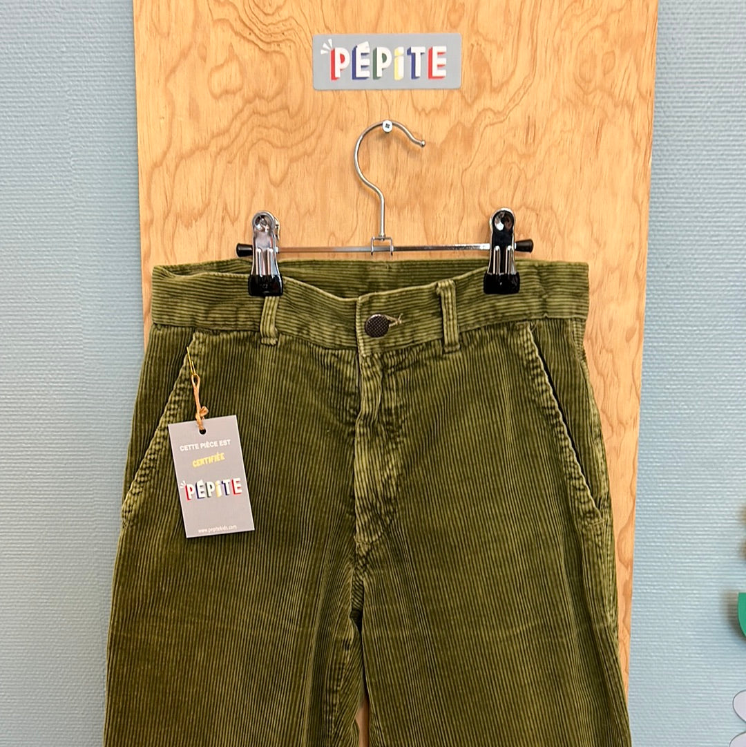 Pantalon olive velours côtelé