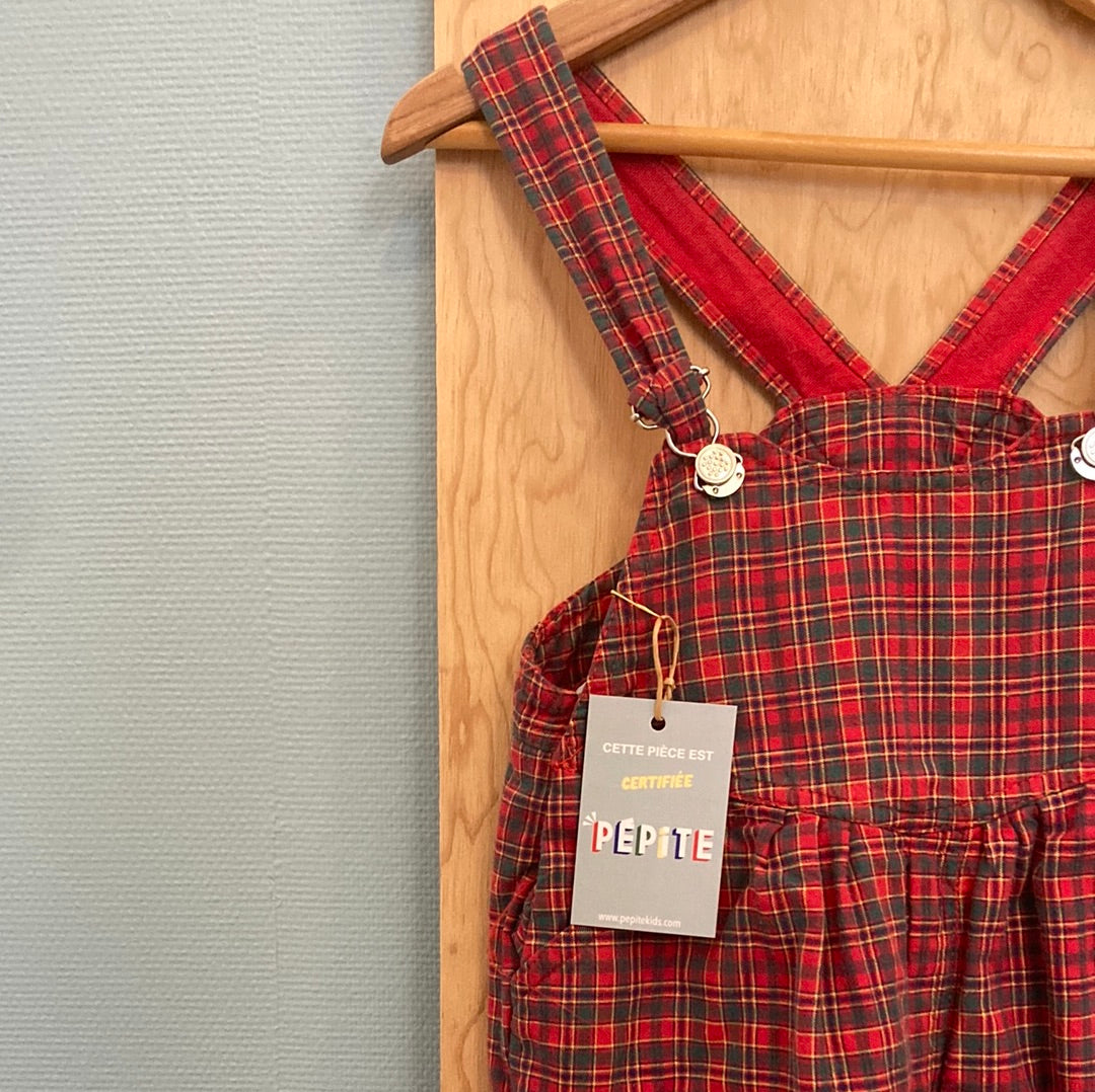 Salopette Tartan rouge