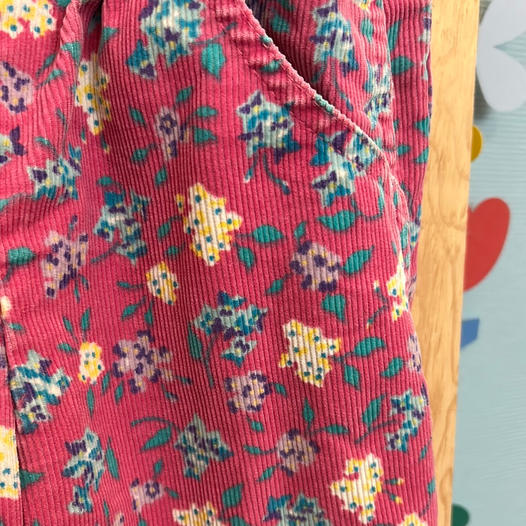 Salopette Oshkosh velours rose à fleurs