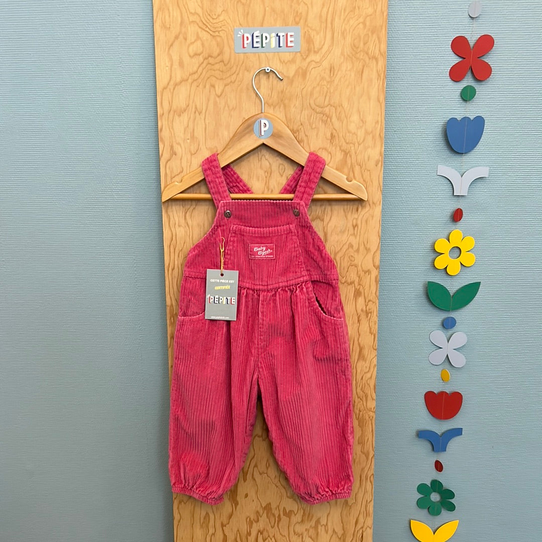 Salopette Oshkosh velours côtelé rose