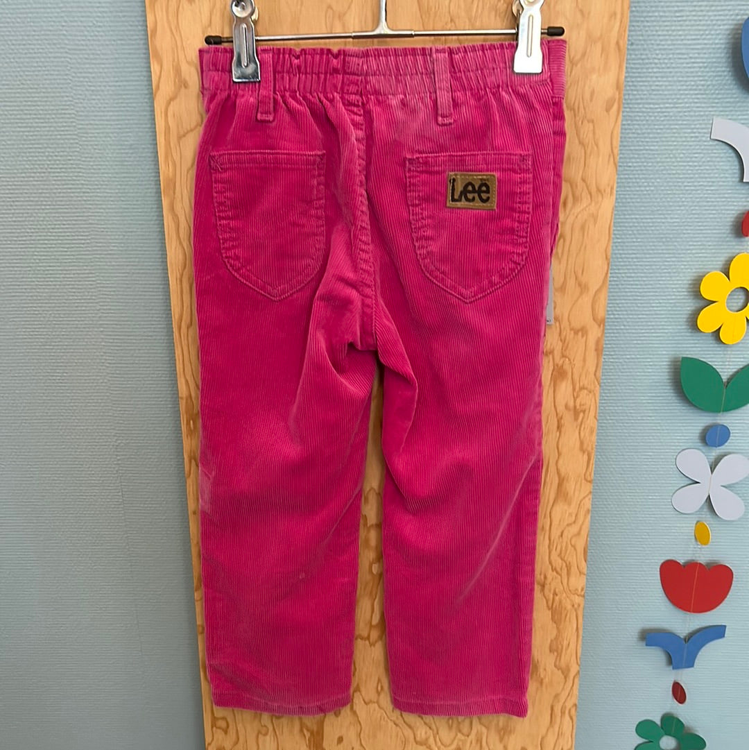 Pantalon Lee velours rose