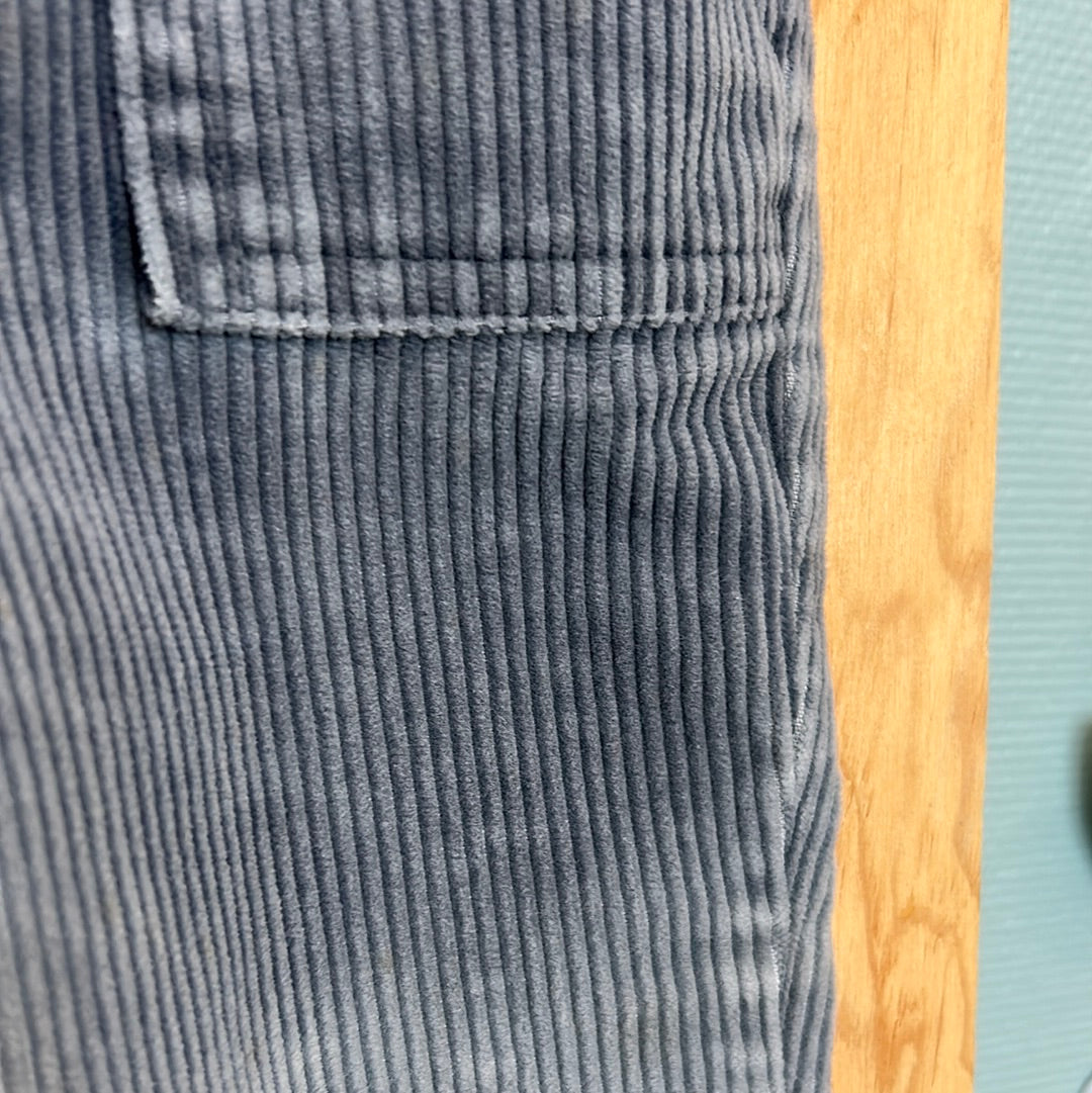 Pantalon gris bleu velours côtelé