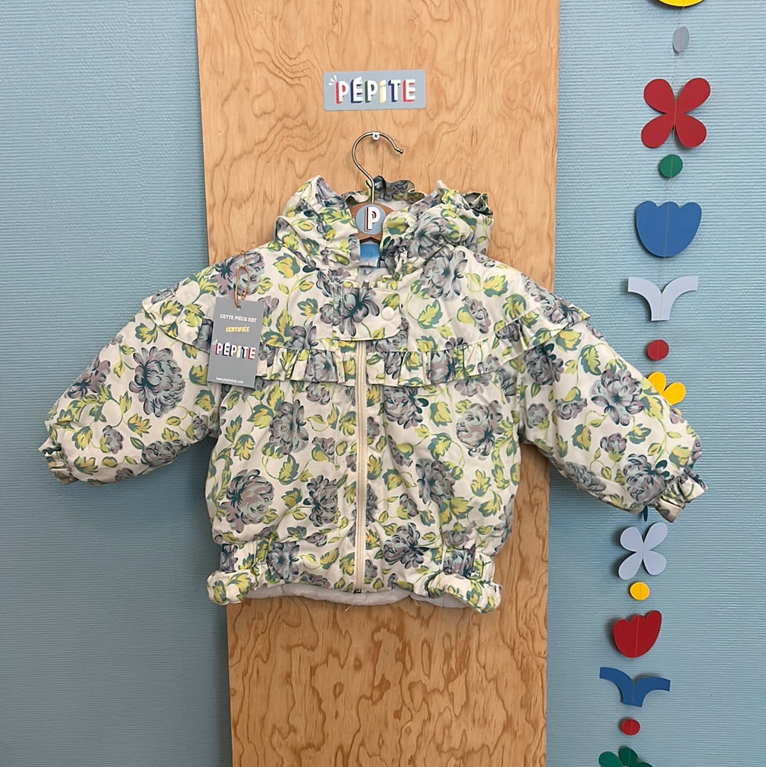 Manteau doublé fleuri
