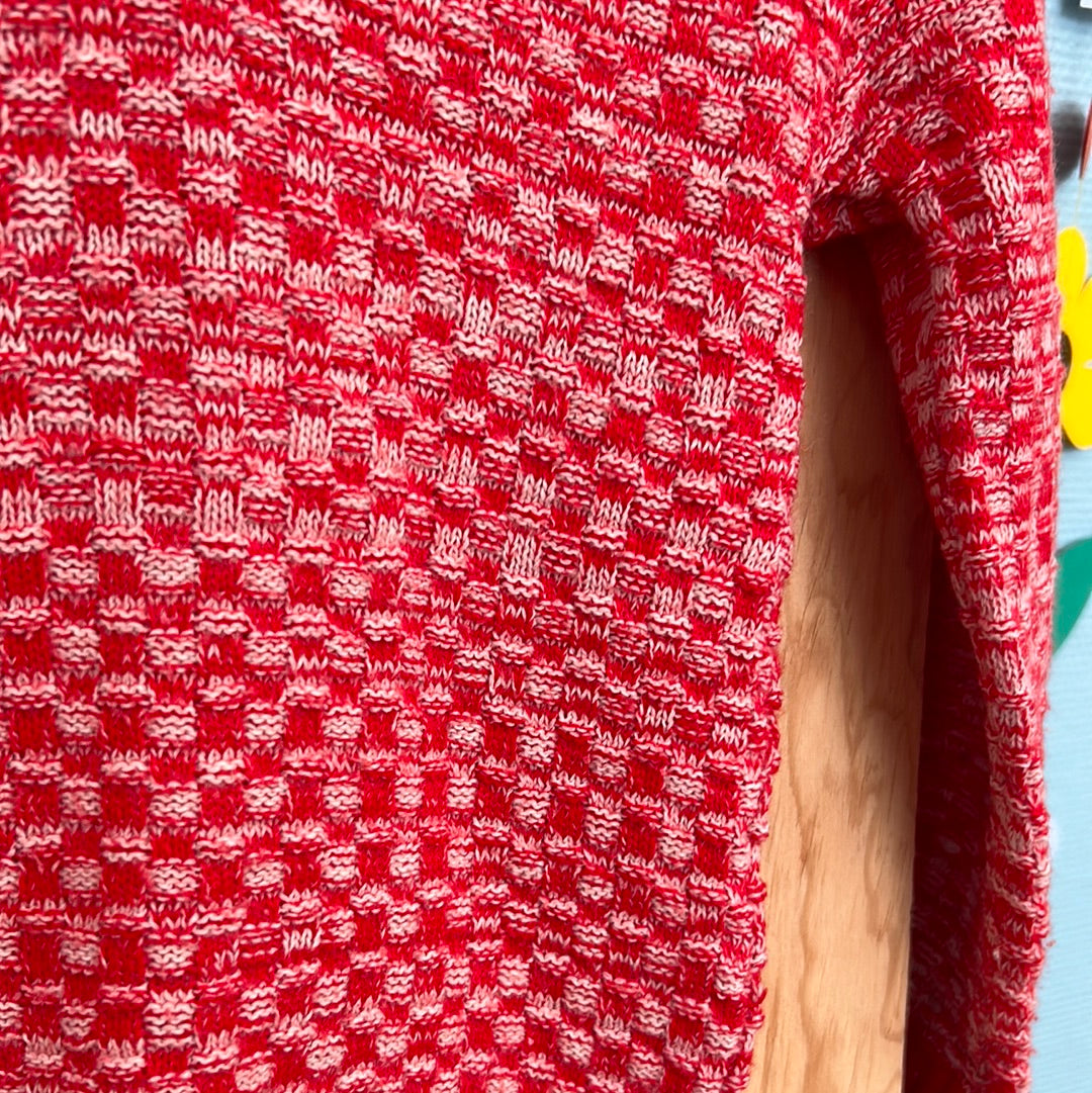 Pull chaussette rouge chiné