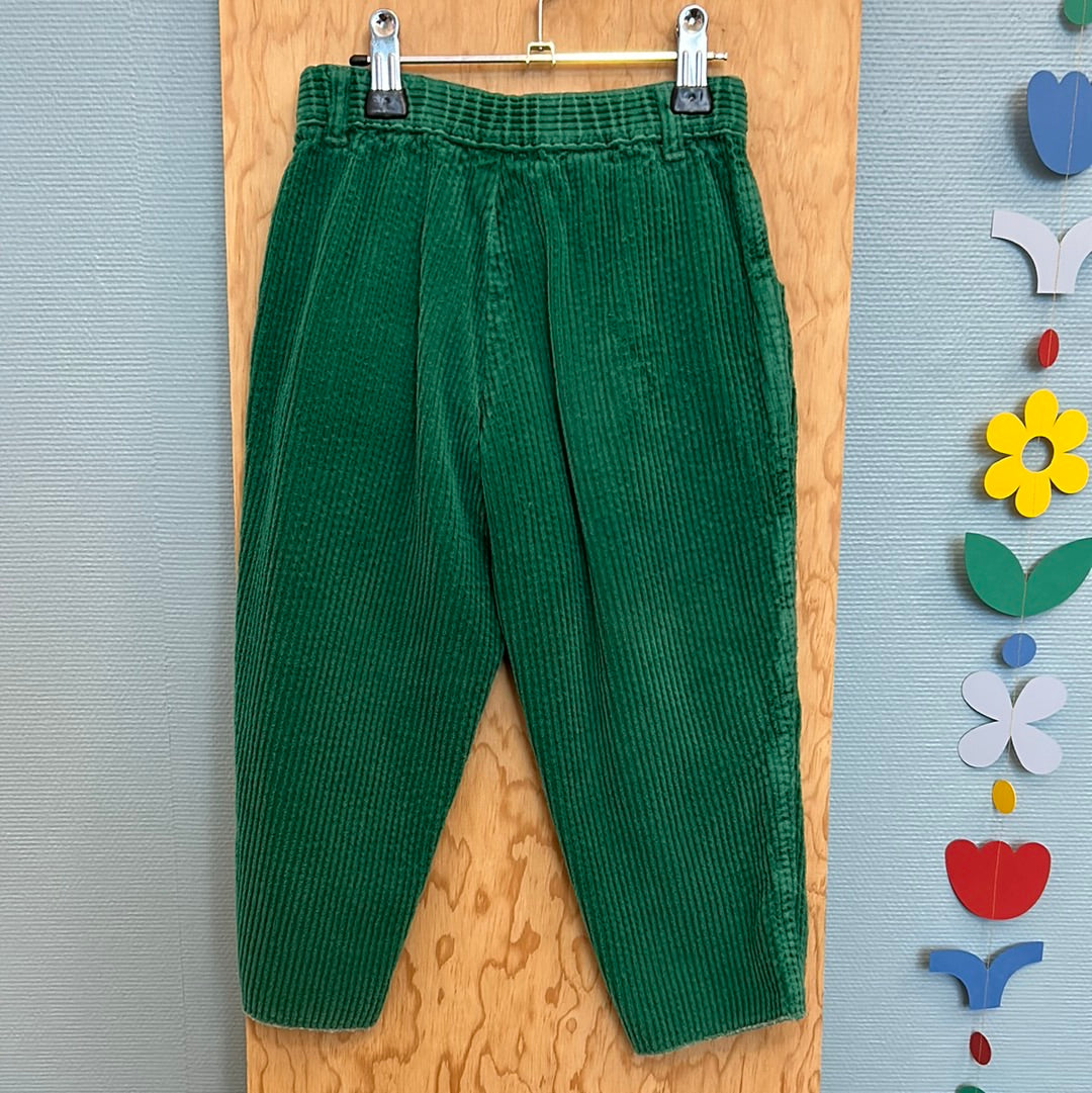 Pantalon vert velours côtelé