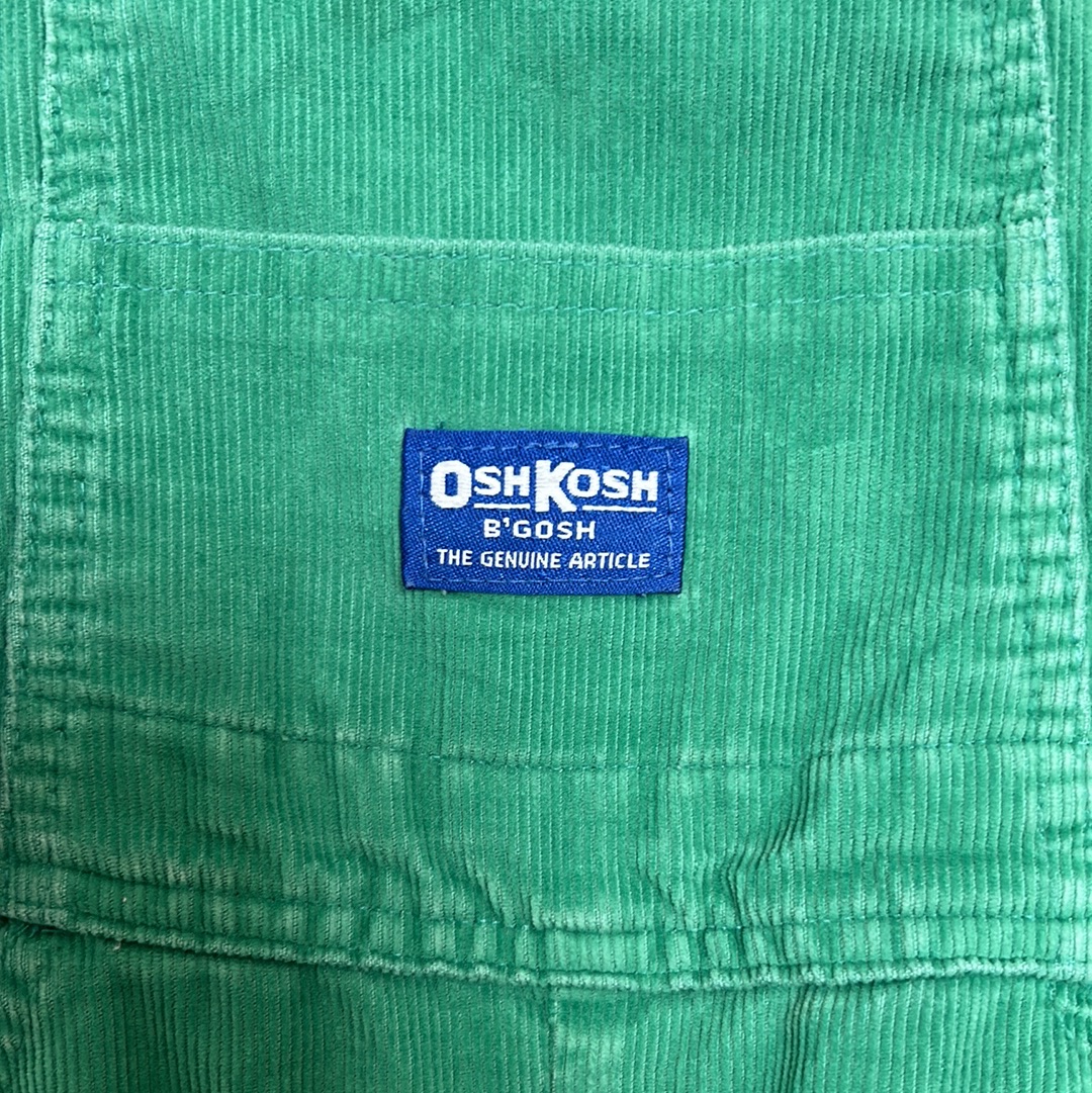 Salopette Oshkosh verte velours côtelé