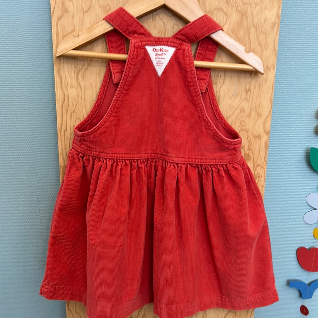 Robe Oshkosh velours côtelé pêche