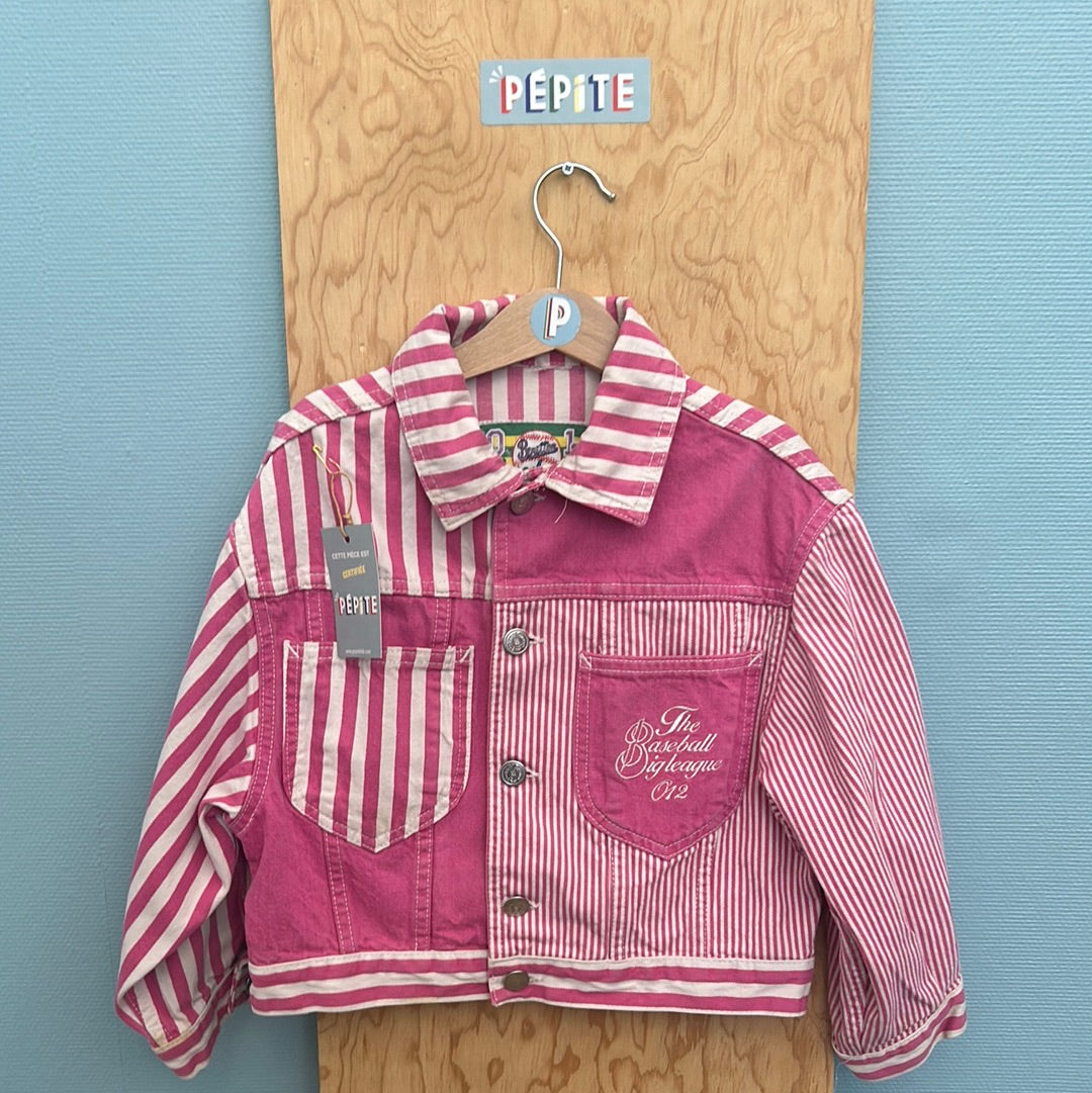 Veste denim rose