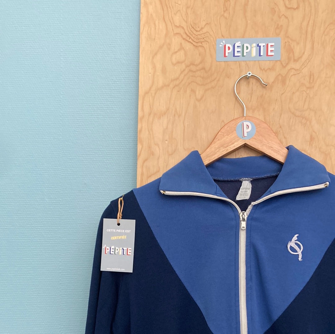 Veste 70s bleue