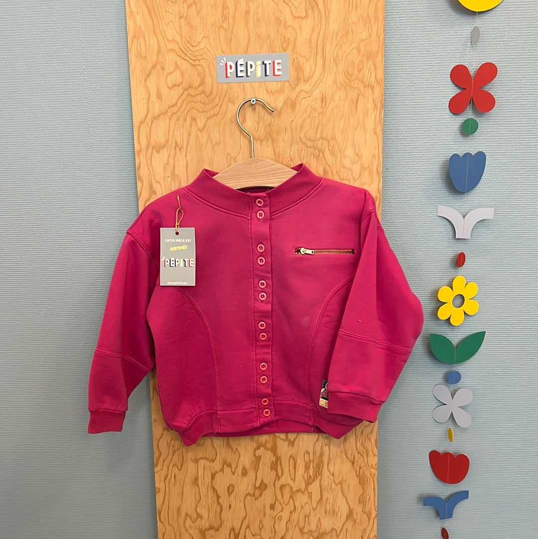 Sweat gilet rose bombek