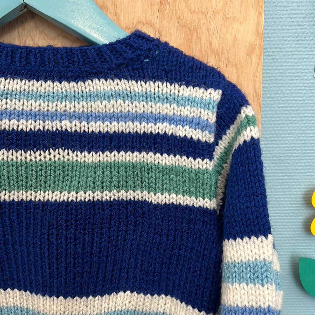 Pull tricot rayé