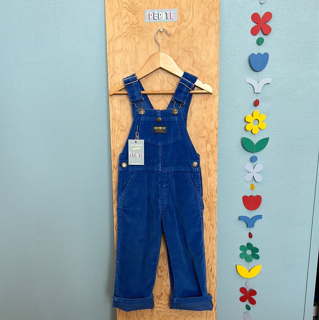 Salopette Oshkosh velours côtelé bleu