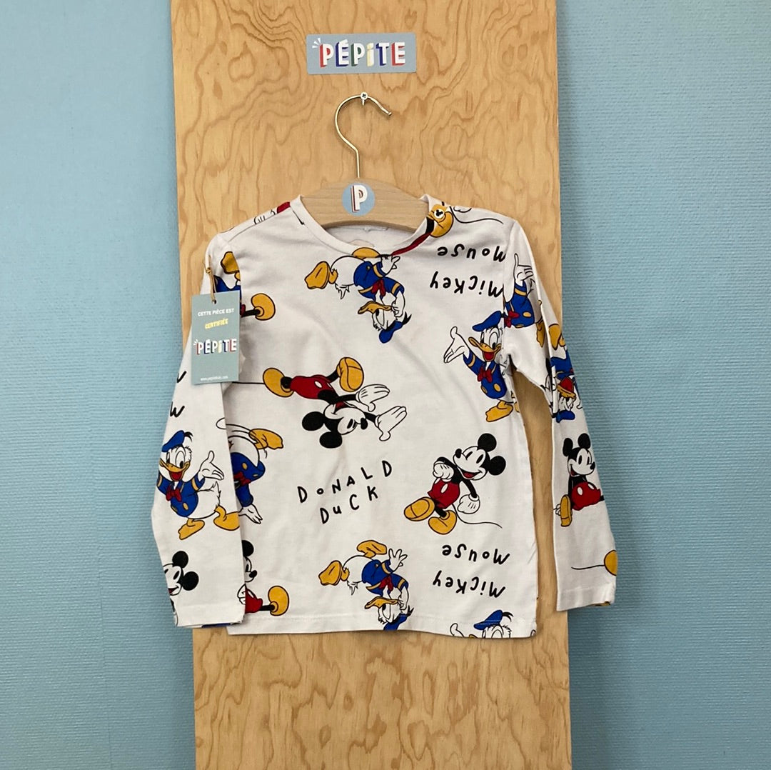 Teesh manches longues Donald et Mickey