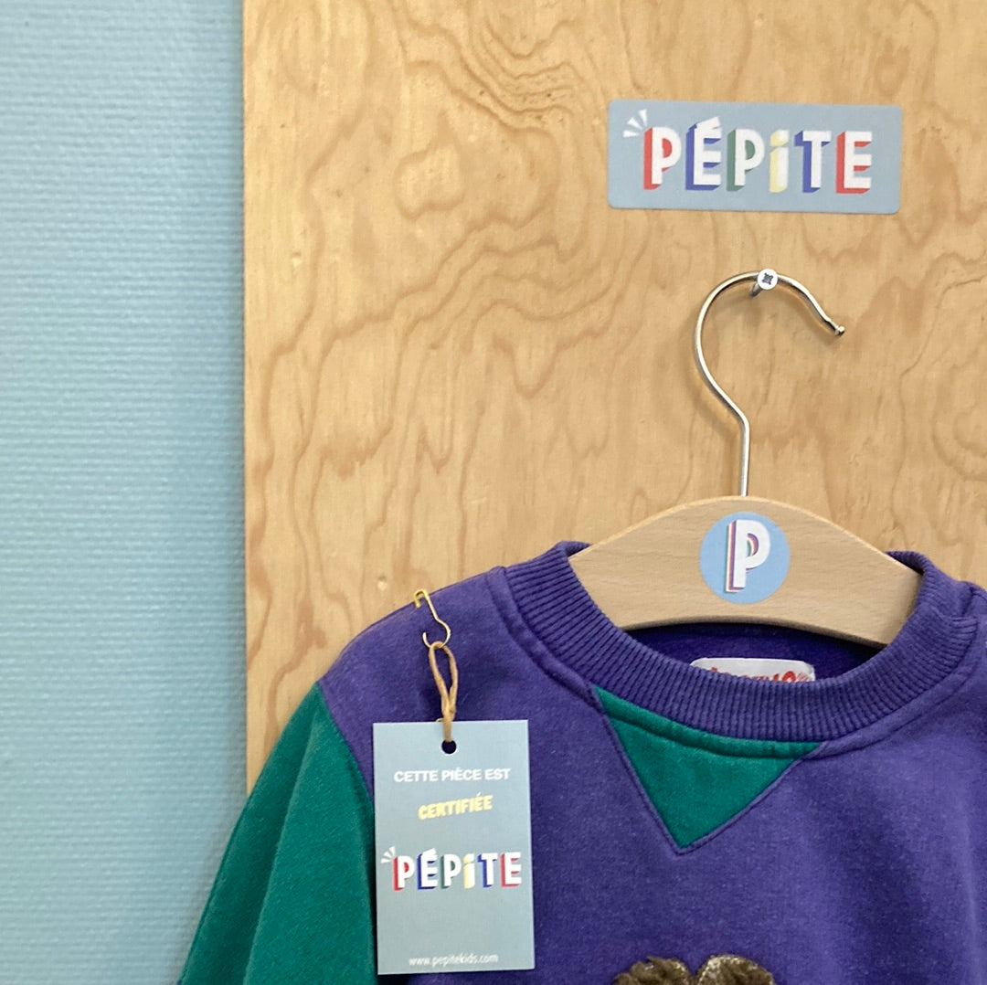 Sweat violet et vert