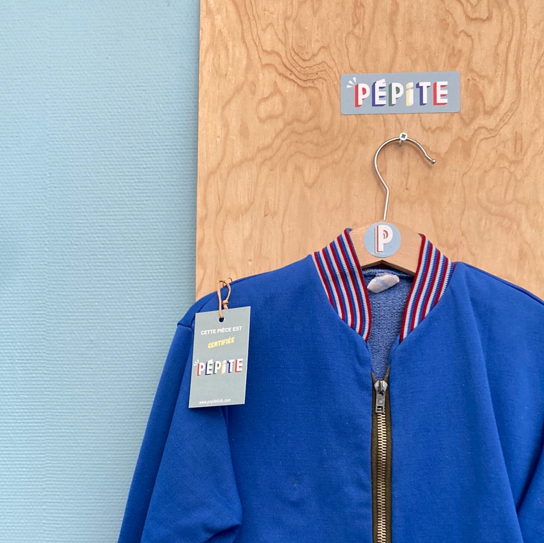 Veste 70s bleue