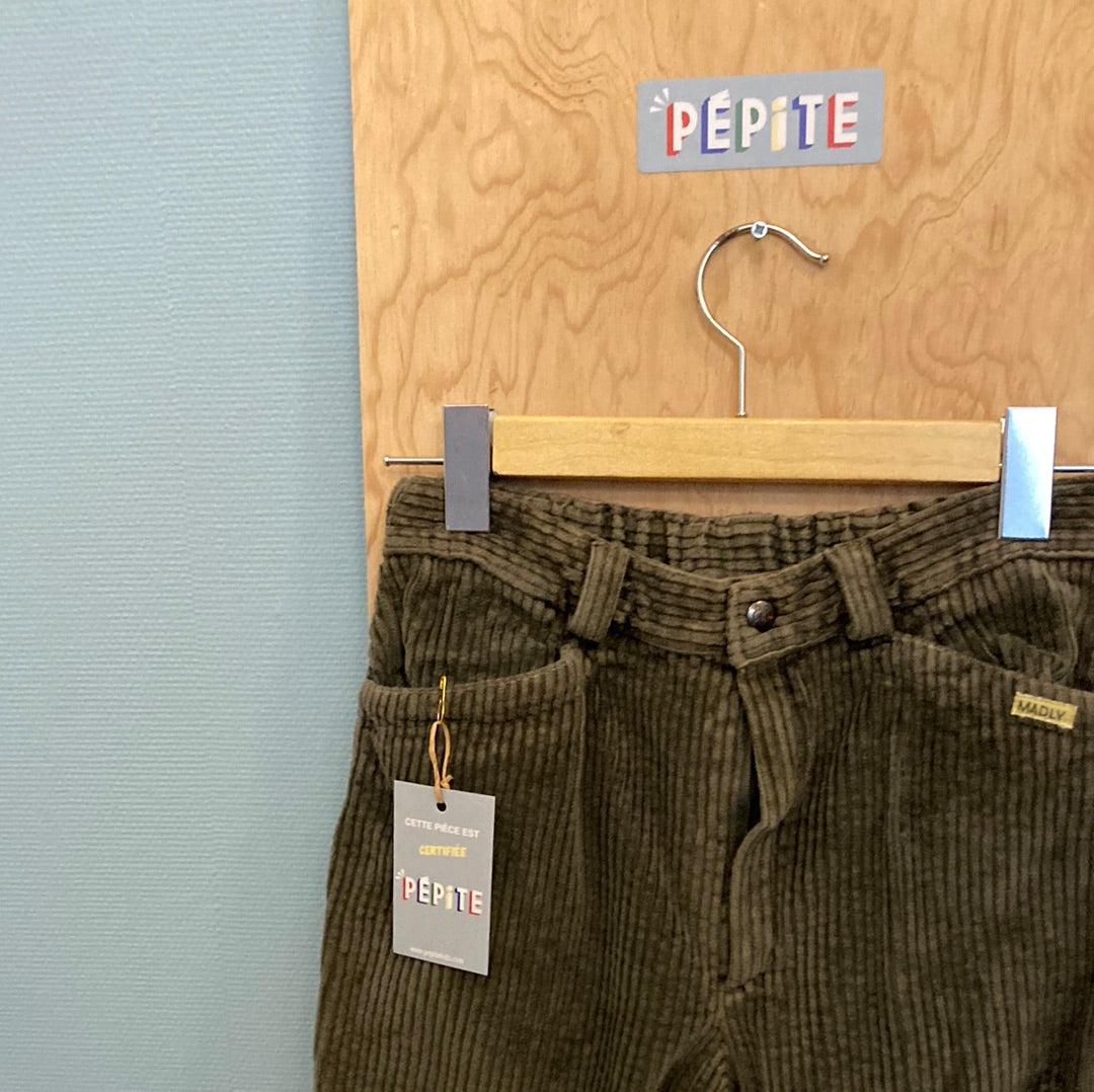 Pantalon velours gris