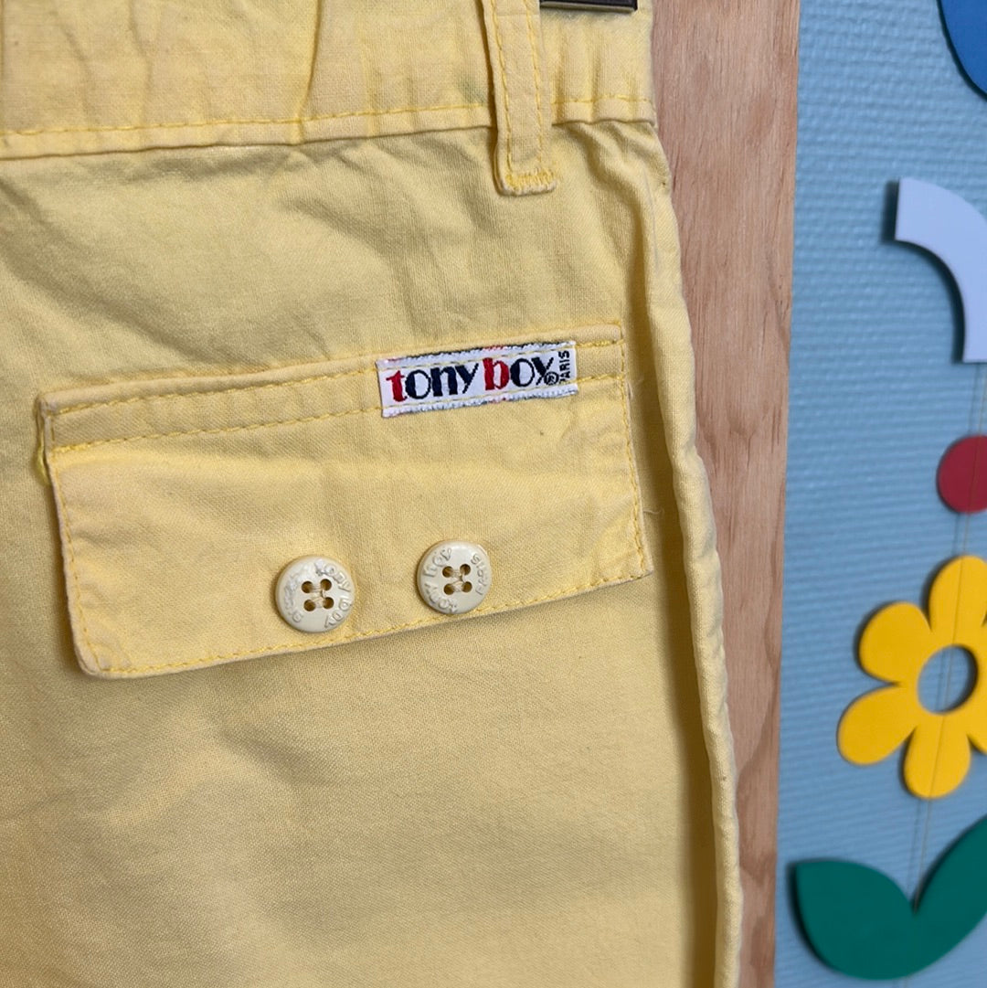 Short jaune pastel