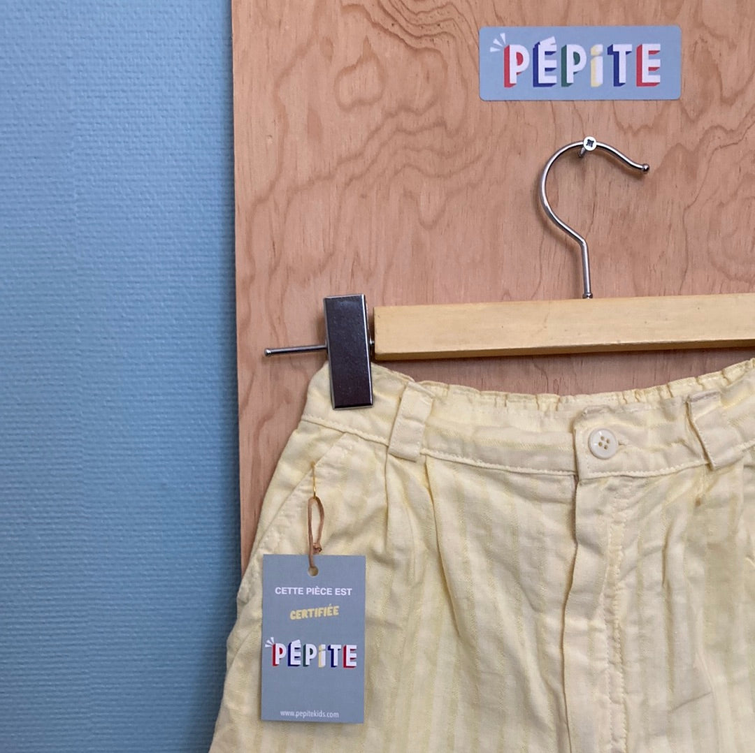 Short jaune rayé