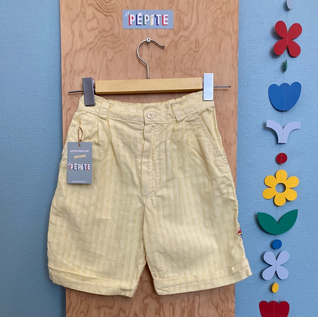 Short jaune rayé