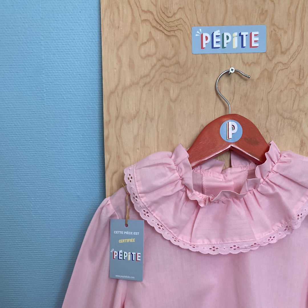 Blouse rose poudré