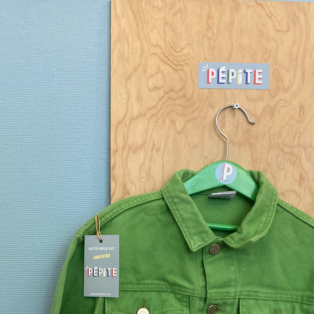 Veste jean verte
