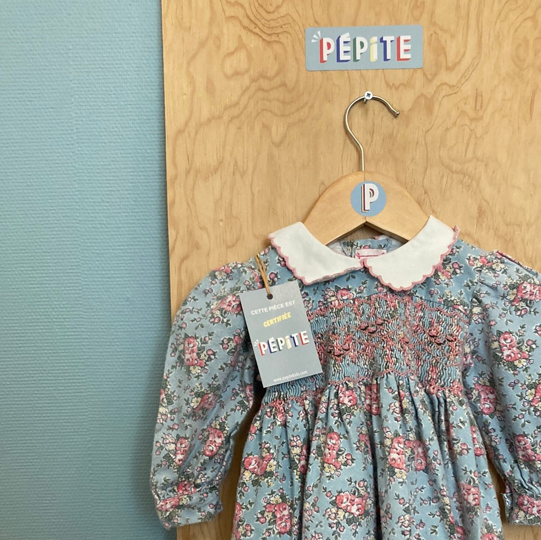Robe à smock fleurie