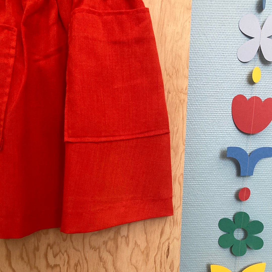 Robe rouge palmiers