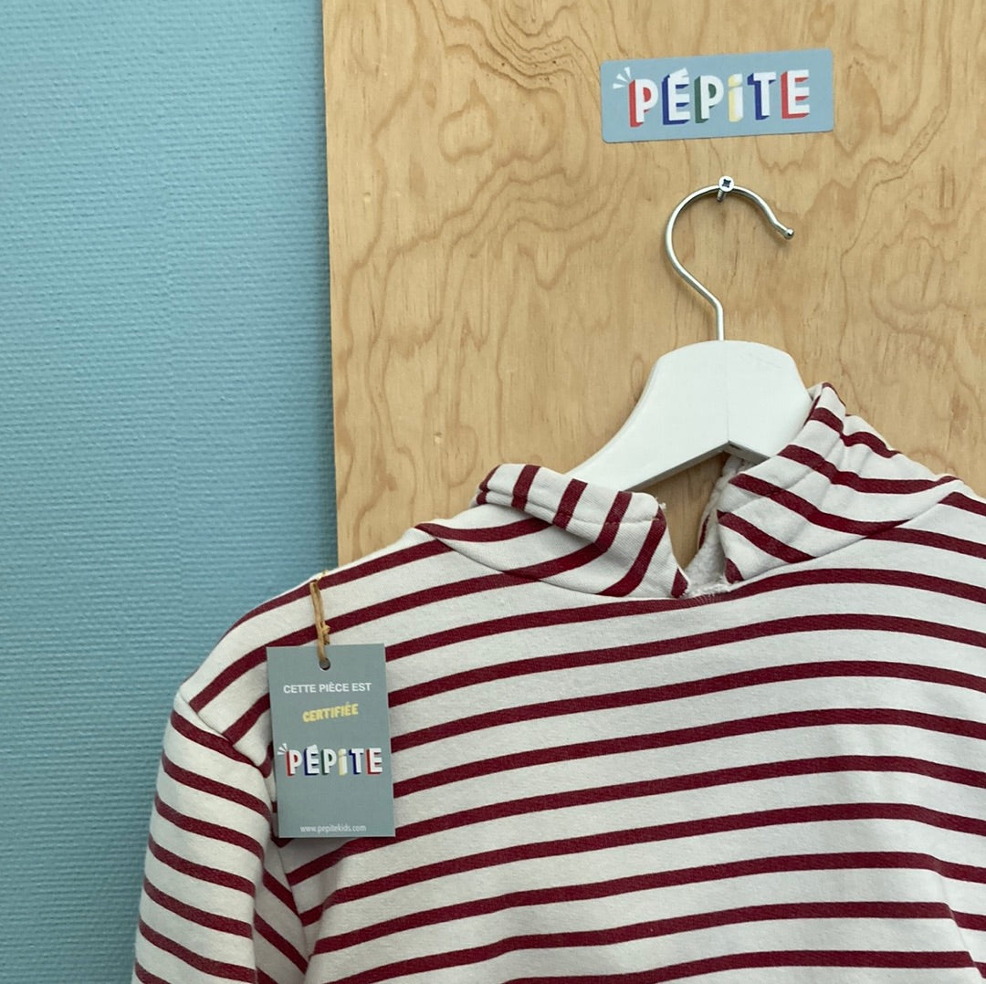 Sweat marinière rouge