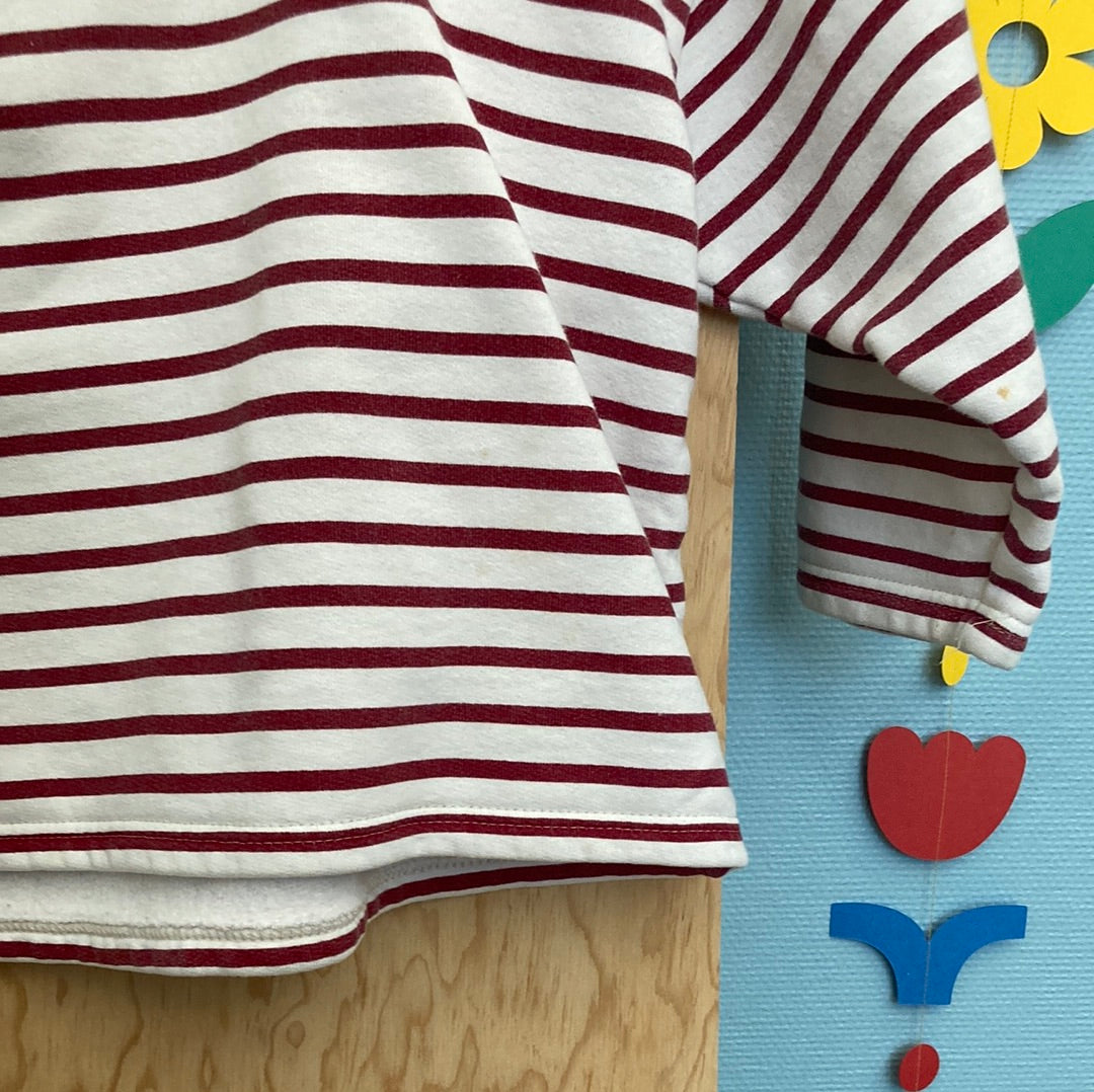 Sweat marinière rouge
