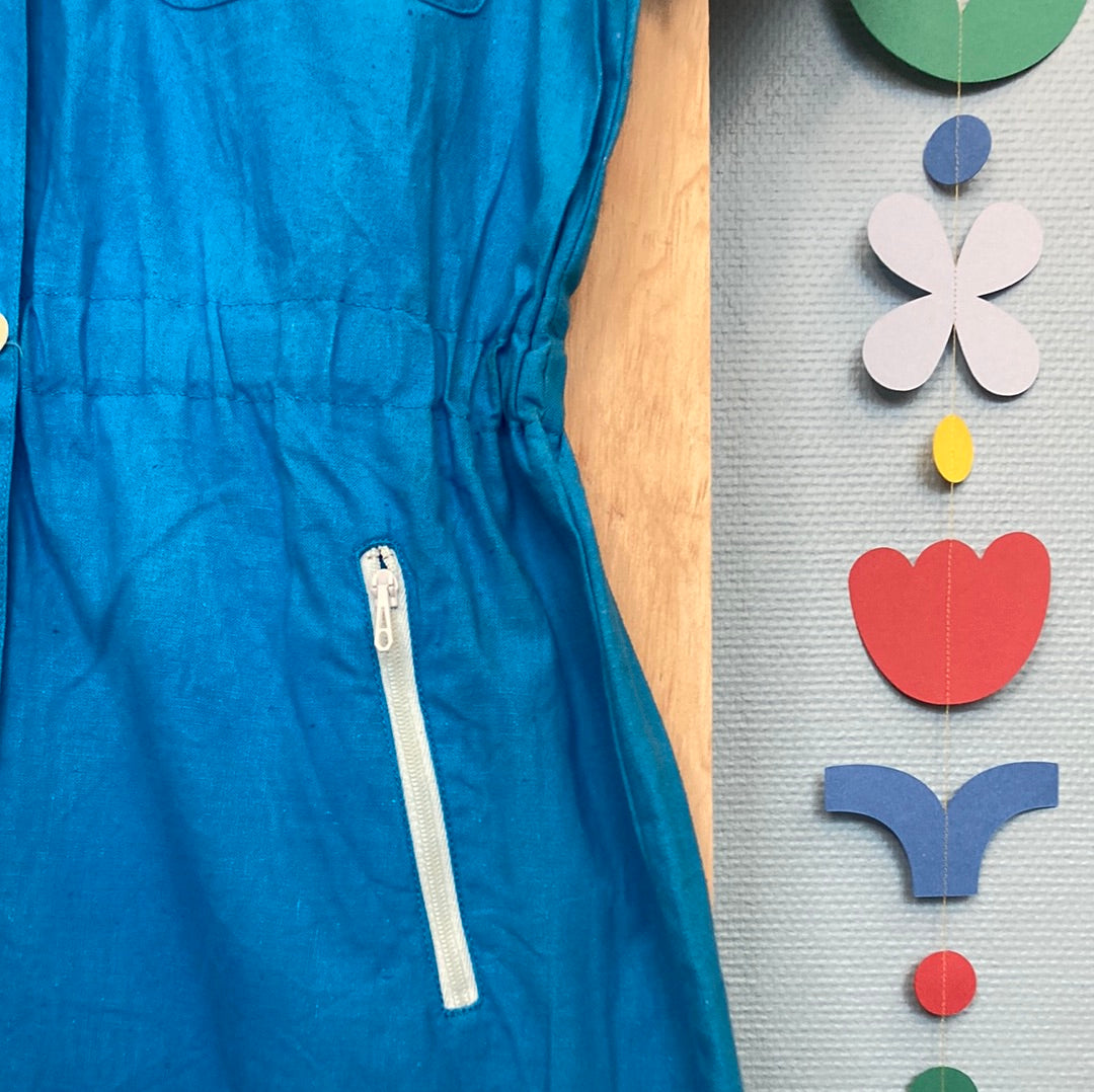 Robe toile bleue
