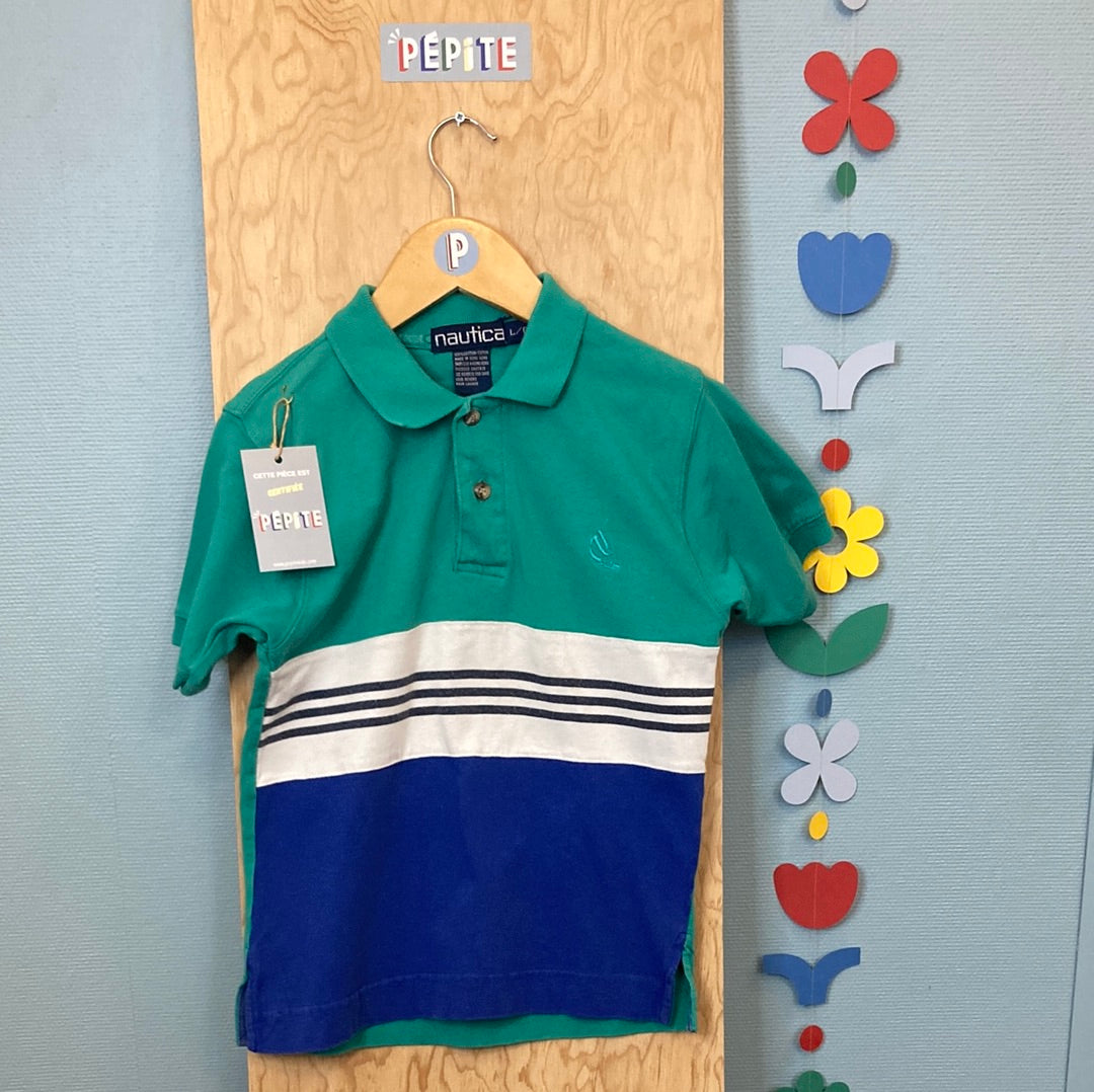 Polo vert Rayé