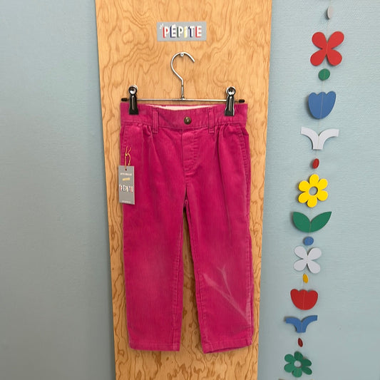 Pantalon Lee velours rose