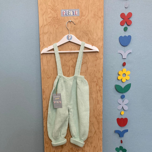 Pantalon à bretelles en laine